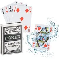 relaxdays Spiel 4 x wasserfeste Pokerkarten aus Plastik
