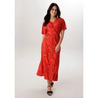 Aniston SELECTED Midikleid mit angedeuteter Wickelopik - NEUE KOLLEKTION