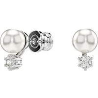 Swarovski Paar Ohrstecker Schmuck Geschenk Matrix Ohrringe, mit Swarovski® Zirkonia (synth) - mit Swarovski® Perle