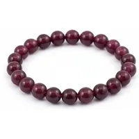 The Beauty House Armband Edelstein Armband Granat Rot – Perlenarmband Damen Naturstein, Schmuck elegant Geschenkidee