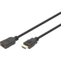 HDMI High Speed mit Ethernet Verlängerungskabel schwarz, 2 Meter