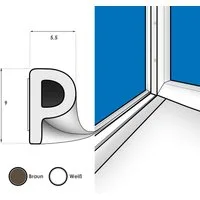 DQ-PP Türdichtband DQ-PP Fensterdichtung, 15 Meter, Profil D,E,I,P,V, selbstklebend, E-Profil, D-Profil, I- Profil, P-Profil, V-Profil
