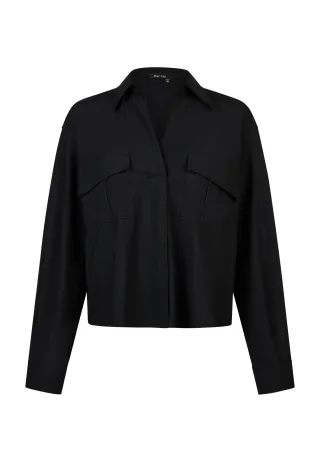 Marc Aurel - Schlupfbluse mit Brusttaschen black - Gr. - 36