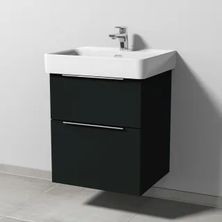 Sanipa 3way Waschtischunterbau zu Laufen Pro S Waschtisch mit 2 Auszügen, Vulkan-Matt UP7651V