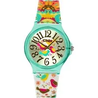 Chic Watches Quarzuhr Chic-Watches Damenuhr Anime Style Vogel, (Analoguhr), Jugenduhr rund, mittel (ca. 37mm) Kunststoffarmband, Casual-Style