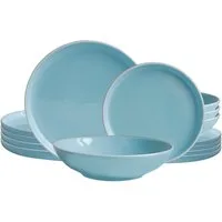 ECHTWERK Tafelservice Nerea Nature-Design (12-tlg), 4 Personen, Steingut, Teller Set, Pastellfarben