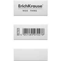 Erich Krause Radiergummi, Radiergummi weich 4 x 1,9 x 1,5 cm weiß 1 Stück
