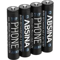 ABSINA Micro (AAA)-Akku NiMH 1.2 V 4 St. 401001-4 Akku