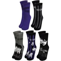 United Labels® Socken Wednesday Socken Sneaker Strümpfe (5er Pack) 38-43