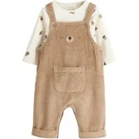 Next Body & Hose Latzhose aus Cord und Bodysuit für Babys im Set (2-tlg)