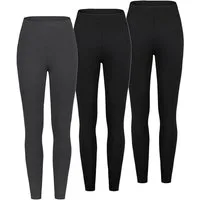 SUBLEVEL Leggings 3er-Pack hoher Bund elastisch für Damen (3-tlg) Baumwolle Skinny fit unifarben elastisch durchgehend