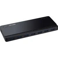 7-Port-USB-3.0-Hub (UH700), USB-Hub schwarz, inkl. Netzadapter