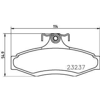 Hella Bremsbel?ge hinten Chevrolet Daewoo Ssangyong