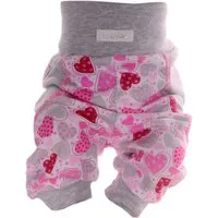 La Bortini Schlupfhose Erstlingshose Baby Hose in Pink für Neugeborene aus Baumwolle, mit Herzchen, 44 50 56 62 68 74 80 86 92 98 104