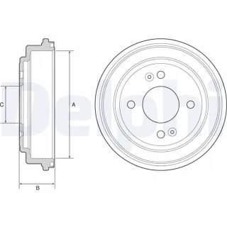 Delphi BREMSTROMMEL Hyundai Getz BF551