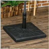 Outsunny Schirmhalter Sonnenschirmständer 19 kg, für Stöcke bis Ø 48 mm, Sonnenschirmfuß, 1 tlg., Schirmständer