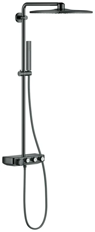 GROHE Duschsystem Euphoria SmartControl 310 Cube Duo 26508 mit THM hard graphite, 26508A00 26508A00