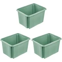 keeeper Aufbewahrungsbox Emil, 3er Set, 30 L, 44,5 x 34,5 x 27 cm (Set, 3 St), ineinander und aufeinander stapelbar