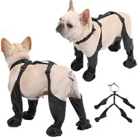 feinlux Pfotenschutz Rutschfeste Hundeschuhe, (set), Weich, verschleißfest, wasserdicht Rutschfest, reiner Gummi