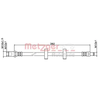 Metzger Bremsschlauch vorne rechts Iveco Daily 4 5 6 2,8