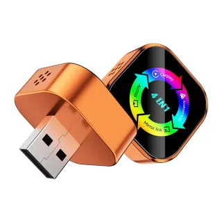 LAESD Q1A 4 in 1 Wireless CarPlay/Android Auto/Mirror Link/AirpIay Smart Box Bluetooth 5.0 WiFi USB Plug and Play Smart