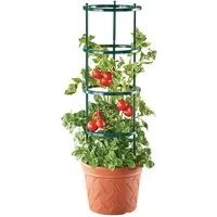 HTI-Living Pflanzkübel Pflanztopf Nessa Terracotta mit Rankhilfe (Stück, 1 St., 1 Pflanzkübel mit Rankgitter), für Kletter- und Tomatenpflanzen