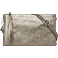 Caspar Clutch Leder Abendtasche Damen Umhängetasche - CLASSIC LINE - Modell No.717, leicht, elegant & langlebig- 100% Echtleder - Handmade in Italy