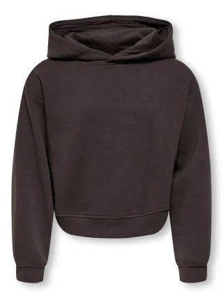 KIDS ONLY - KOGSWEAT L/S HOODIE SHORT SWT NOOS Coffee Bean - Gr. - 140