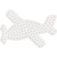 Hama Perlen Bügelperlen Hama Midi-Stiftplatte Flugzeug, weiß
