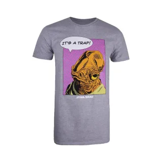 Star Wars - T-shirt IT'S A TRAP - Homme (Gris chiné / Violet / Marron)