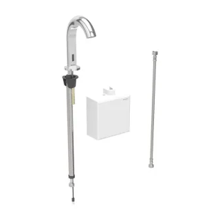Geberit Piave Infrarot-Waschtischarmatur 116165211 Standmontage, Generatorbetrieb, AP-Funktionsbox, hochglanz-verchromt, ohne Mischer