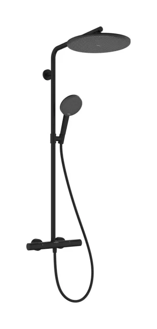 Hansgrohe Showerpipe Raindance Alive S Puro 300 1jet EcoSmart mit Thermostat mattschwarz, 24593670 24593670