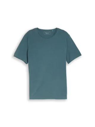 Denim Tom Tailor - T-Shirt im Used-Look tide petrol - Gr. - S