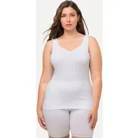 Ulla Popken Achselhemd Basic Top aus Baumwolle Unterhemd mit V-Ausschnitt