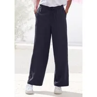 LASCANA Schlupfhose für den Sommer mit weitem Bein mit Bindeband, Palazzohose aus Lyocell mit Taschen