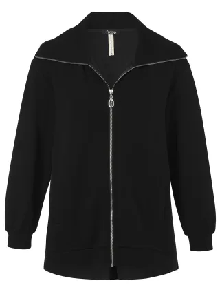 Frapp - Jacke Kragen 1/1 Arm Materialmix black - Gr. - 44
