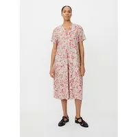 Masai Sommerkleid MaNipani Halsschlitz, orange-rosa Blumenmuster