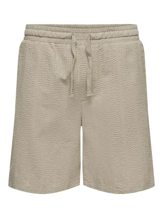ONLY&SONS - ONSCRUZ SEERSUCKER JOGGER SHORTS VD Crockery - Gr. - XXL