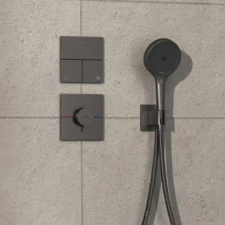 hansgrohe ShowerSelect Comfort E Ventil 15573340 UP, für 3 Verbraucher, brushed black chrome