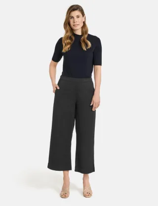 GERRY WEBER Collection - 7/8 Hose mit rückseitigem Dehnbund schwarz - Gr. - 36