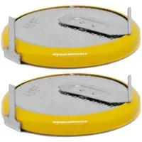 mt-key 2X Akku Batterie LIR2025 3.6V für Auto Schlüssel BMW, Mini, Land Rover Knopfzelle, LIR2025 (3,6 V), mit Lötfahnen