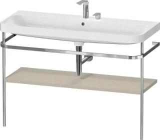 Duravit Happy D.2 Plus c-shaped Set mit Metallkonsole Taupe Seidenmatt 1175x490x850 mm - HP4839E6060 HP4839E60600000