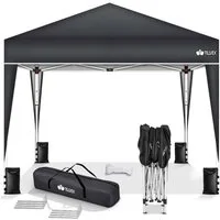 tillvex Pavillon tillvex® Pavillon 3x3m Wasserdicht Gartenzelt Faltpavillon Partyzelt, (3x3m wasserdicht, Pop-Up Faltpavillon höhenverstellbar, Partyzelt mit Tasche für Garten), Einfacher Aufbau in Minuten