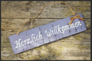 Fussmatte Herzlich Willkommen 10037 | Größe: 60 cm x 45 cm