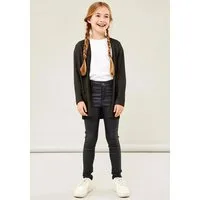 Name It Strickjacke NKFVICTI – Cardigan ohne Verschluss aus Feinstrick unifarben, casual, regular fit, Feinstrick, V-Ausschnitt
