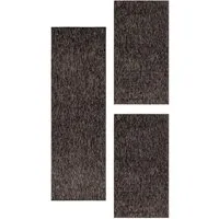 Carpettex Kurzflor-Bettumrandung Unicolor - Einfarbig, Höhe 7 mm, (Bett-Set, 3-tlg., Bettvorlage), Schlafzimmer Teppich Bettumrandung Läufer Set 3 teilig