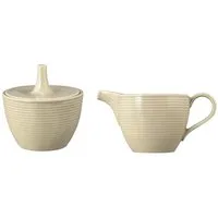 Seltmann Weiden Milchkännchen Seltmann Weiden Beat Sandbeige Zuckerdose + Milchkännchen 2 tlg. Set, (Spar-Set)