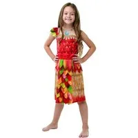 Rubie´s Hawaii-Kostüm Disney's Vaiana Blätterkleid Kostüm für Kinder, Südsee-Kleid im Blätterlook aus dem Epilog des Vaiana-Films