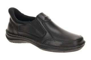 Josef Seibel Herrenschuhe 44922 TE859 100 Schwarz Echtleder Slipper, ExtraWeit