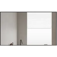 Boromal Spiegel groß Flur 100x60 60x100 Wand Schwarz Flurspiegel mit Aluminium Rahmen (Wandspiegel, eckig), für Schlafzimmer, Wohnzimmer, Badezimmer, Flur